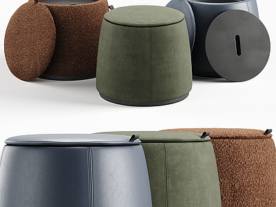 现代意式其他凳子 圆凳 化妆凳 小凳子 皮凳 储物凳