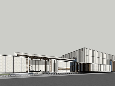 现代售楼处建筑 金地风华国际示范