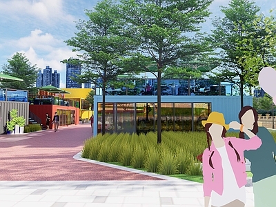 现代其他景观小建筑 集装箱