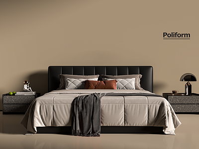 现代意式双人床 现代意式双人床 皮质床