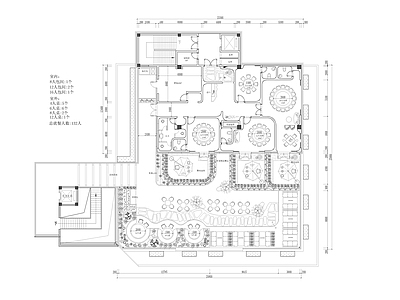 现代中餐厅 700平露天餐厅 露天餐饮平面布置 露营风餐厅 施工图