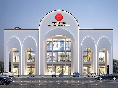 现代会展中心 现代建筑 会展中心 大酒店