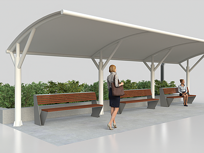 现代遮阳伞 膜结构遮阳棚 车棚 电动车 遮阳棚 长凳