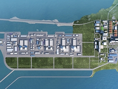 现代厂房 工业厂房 厂区