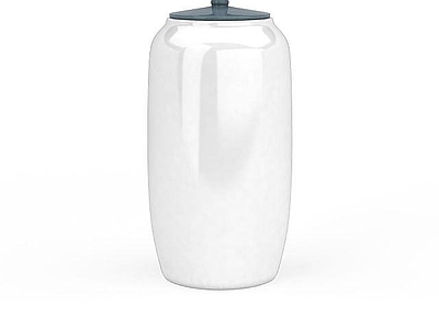 现代白色陶罐工艺品