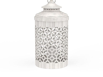 现代精品白色雕花烛台灯