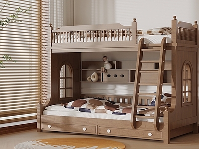 现代上下床 现代上下床 上下铺 双层床 实木床