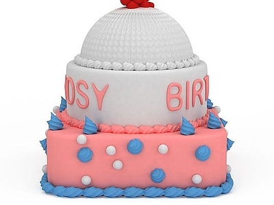现代三层生日蛋糕