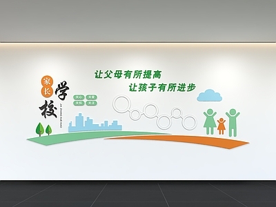 现代简约文化墙 校园文化墙 幼儿园文化墙 展示墙 标语 口号