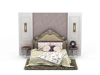 欧式古典欧式豪华双人床