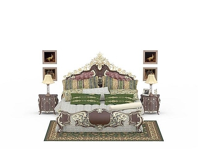 现代经典欧式双人床