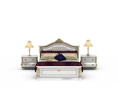 欧式古典欧式木艺双人床