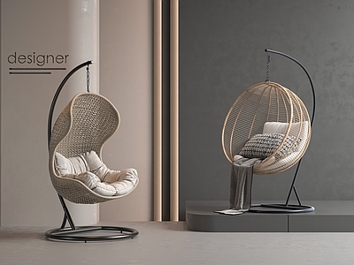 现代吊椅 木椅 藤椅