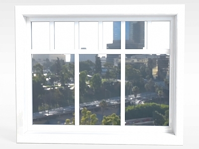 现代白色窗户