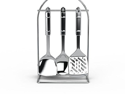 现代不锈钢厨具组合