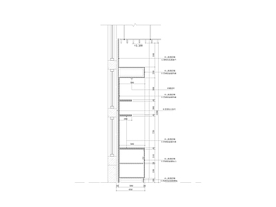 柜体节点 储物柜 吧台柜剖面 施工图