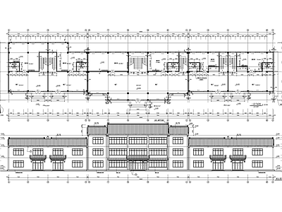 仿古建筑 三层餐厅饭店 餐饮建筑框架结构 施工图