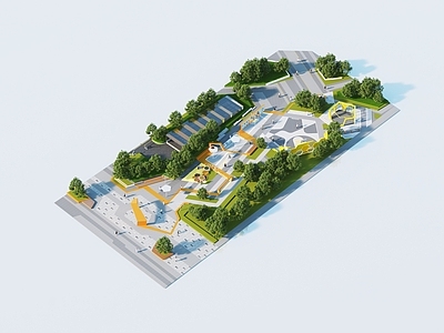 现代口袋公园 街区公园 口袋公园 社区转角街区公园