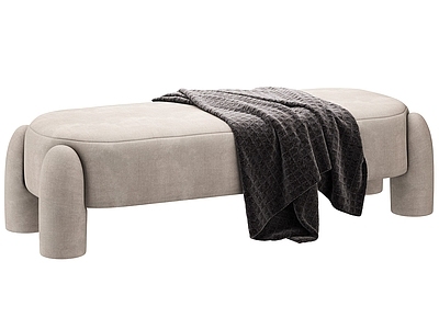 意式轻奢沙发凳 Dooq 长凳 布艺长凳 沙发凳 换鞋凳