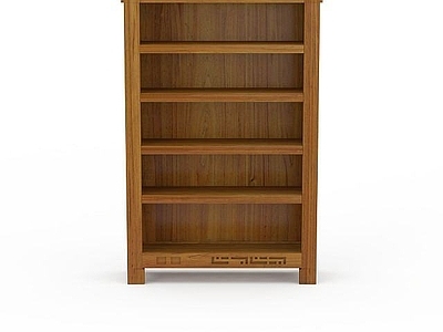 现代简约实木书架