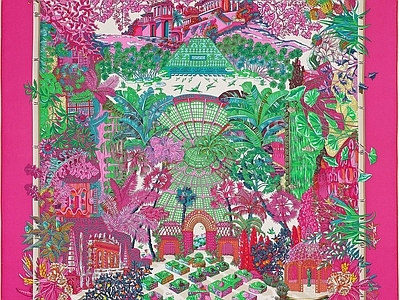 现代丝绸 高端丝巾面料印花 高端时尚印花图案 复古时尚印花图案 时尚复古装饰画