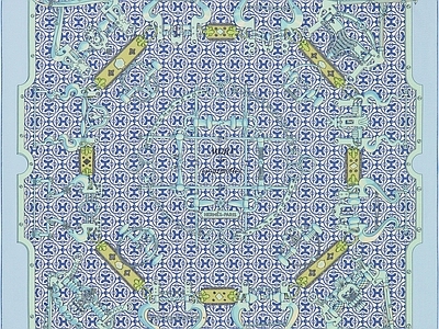 现代丝绸 高端丝巾面料印花 高端时尚印花图案 复古时尚印花图案 时尚复古装饰画