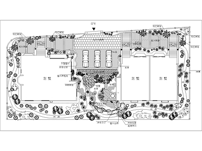 新中式现代庭院 花园庭院 民宿庭院 农村庭院 私家庭院 庭院景观 施工图