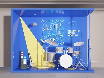 现代橱窗 美陈 橱窗 活动美陈 打卡墙 音乐主题