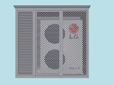 现代其他景观小建筑 铝合金设备房 铝艺工具房 空调设备间 花园空调外机房