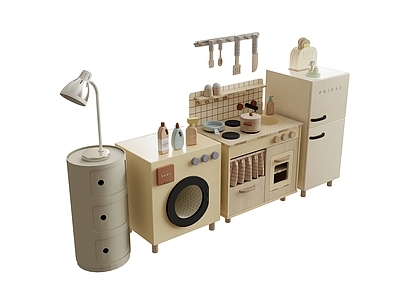 现代原木儿童玩具房 儿童玩具厨具 儿童灶台