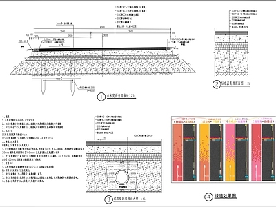 路侧绿化带景观 标准绿道详图 绿道详图 施工图