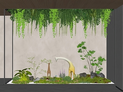 植物组合 天花植物 室内景观 垂吊植物 植物造景 吊顶景观