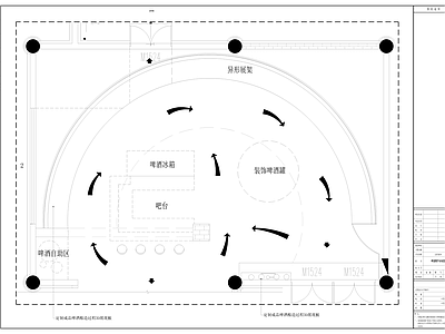 其他展厅 木作展厅 艺术展厅 小展厅 啤酒展厅 施工图