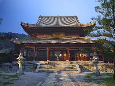 中古中式古建 古建 中式建筑 庙宇 寺庙 大雄宝殿