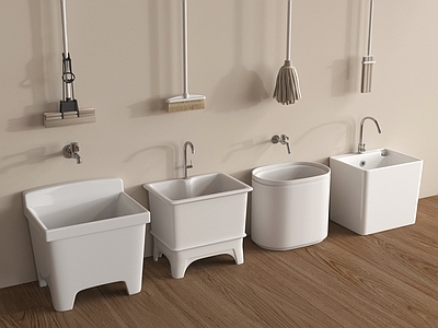 拖把池 拖布 水龙头 拖布池 墩布池 现代拖把池