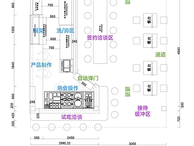 企业展厅 餐饮类展厅 展厅设 施工图