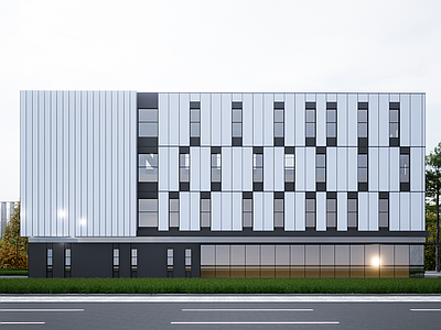 现代标准厂房 现代简约厂房 厂房建筑 多层厂房 现代工业厂房 现代厂房