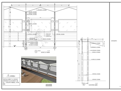 产业园景观 简约钢构宣传栏 施工图