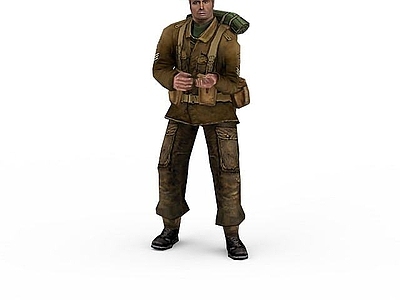 现代军人士兵战士男人