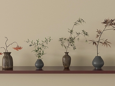 中古花艺 中古花瓶花艺 陶瓷花瓶 花艺摆件