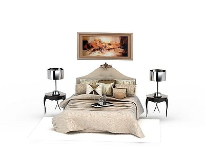 现代欧式家装卧室床具组合