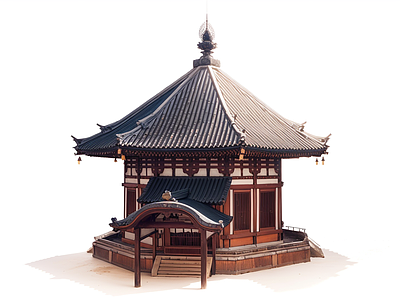 新中式古建筑 寺庙
