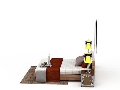 现代家装卧室床具组合