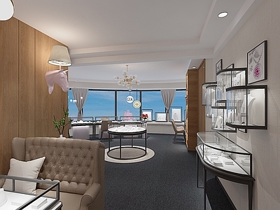 现代珠宝店 珠宝店 珠宝柜台 珠宝展柜