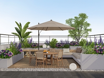 现代屋顶花园 屋顶花园 庭院 院子 花园 户外卡座