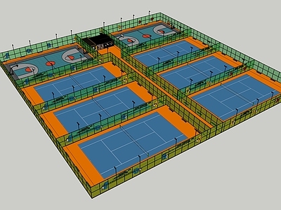 现代极简篮球场 户外篮球场 室内篮球场
