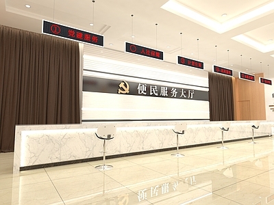 现代新中式文化墙 便民服务大厅 党建文化墙 社区文化墙