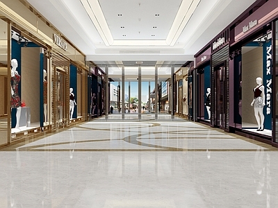现代服装店 服装展示店