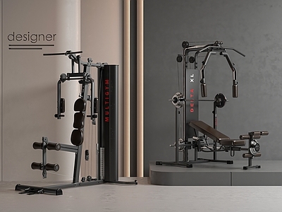 现代健身器材 坐姿推胸 力量训练器 多功能健身器材