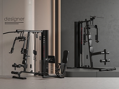 现代健身器材 坐姿推胸 力量训练器 多功能健身器材